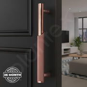 Plantex Main Door Handle/Stainless Steel & Aluminium Door Handle/300mm Pull-Push Handle for Home/Office/Hotel - Pack of 1 (DTMD-409, Rose Gold)