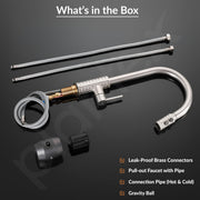 Plantex Pull-Down Kitchen Sink Tap/Pure Brass Sink Tap for Kitchen Basin with 360â° Swivel Spout/Kitchen Sink Faucet- (2045, Matt)