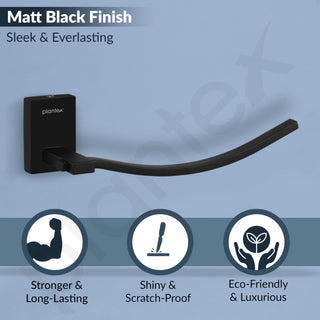 Plantex 304 Grade Stainless Steel Towel Ring for Wash Basin/Napkin Hanger/Towel Hanger/Napin Holder/Bathroom Accessories - Senso (Black)