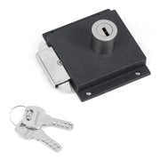 Plantex Sliding Door Lock for Wardrobe/GI Steel Drawer Lock/Suitable for 20mm Sliding Door - Pack of 1 (SL-01, Z-Black)