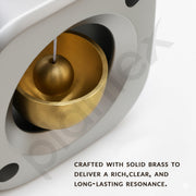 Plantex Square Door Chime with Brass Bell/Dopamine Door Bell for Home/Temple & Meditation Bell for Positive Energy & Home DÃƒÂ©cor - Pack of 1 (DTK-292 - Satin)