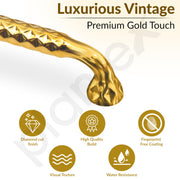 Plantex Cabinet Handle/Kitchen Cabinet Door Handle/Wardrobe/160 mm Cupboard Handle/Door Pull-Push Handle for Home/Office - Pack of 2 (Gold)