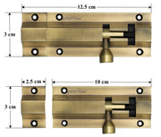 Plantex Stainless Steel Tower Bolt/Tower Bolt for Home,Offices Doors and Windows/Tower Bolt for Main Door/Door Latch/Kundi/Chitakini/Door Latch for Windows - Pack of 1 (Brass Finish, 4 inch)