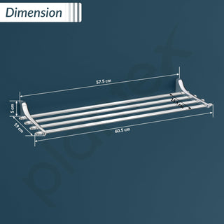 Plantex Rich Brass 24-inch Towel Rack for Bathroom/Towel Hanger for Bathroom/Towel Stand/Bathroom Accessories - Unique (Chrome)
