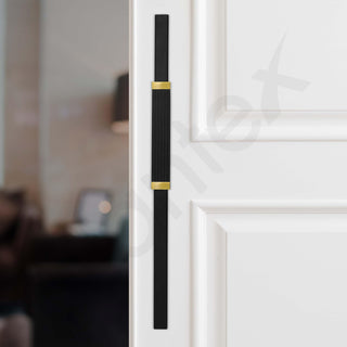 Plantex 20.5 Inch Main Door Handle/Aluminium Door Handle/Pull-Push Door Handle/Door Accessories (Pack of 1, Gold, Black)