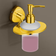Plantex J4 Stainless Steel Liquid Soap Dispenser/Shampoo Dispenser for Wash Basin/Hand Wash Dispenser Wall Mounted/Bathroom Accessories (PVD Gold Finish) Angel