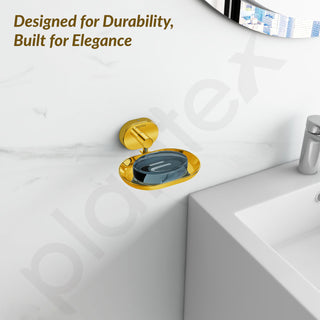 Plantex J4 Stainless Steel Wall Mounted Soap Holder for Bathroom/Soap Holder for Kitchen/Soap Stand for Bathroom/Bathroom Accessories (PVD Gold Finish) Onix