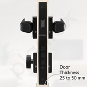 Plantex Door Lock for Home with 3 Years of Warranty/Mortise Locks for Door - Main Door Lock Set (PT-007- Black)