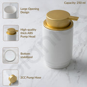 Plantex Ceramic Soap Dispenser for Washbasin/Hand Soap Dispenser/Soap Dispenser for Kitchen/Bathroom Accessories - Pack of 1