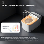 Plantex Smart Commode/Auto Lid Closing and Flushing with Foot Sensor with 18 Months Warranty Automatic Toilet with Water Saving Technology/Heated Toilet Seat - S Trap (White)