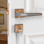 Plantex Premium Door Lock with 3 Years of Warranty/Main Door Lock for Home/Mortise Lock for Door - Main Door Lock Set (7091-PVD-Choco & Satin Black Matt)