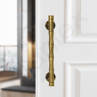 Plantex Door Handle/Stainless Steel Main Door Handle/8 Inch Pull-Push Handle/3 Years Warranty Pack of 2 (S-140, Brass Antique)