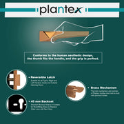 Plantex Door Lock for Main Door/Brass Handle with 3 Computerised Key/Mortise Lock for Bedroom/3 Years Warranty (7095, PVD Choco)