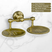 Plantex 304 Grade Stainless Steel Double Soap Holder Stand for Bathroom and Wash Basin/Bathroom Accessories - Skyllo (Antique)