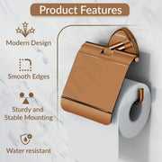 Plantex J4 Stainless Steel Toilet Paper Holder for Bathroom/Tissue Holder for Washroom/Toilet roll holder for Wall Mounted/Bathroom Accessories (PVD Rose Gold Finish) Angel