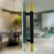 Plantex Heavy Duty Main Door Handle/14 Inch Door Handle for Main Door/Pull Push Handle for Glass/Wooden Door Ã¢â‚¬â€œ Pack of 1 (121,Black & Gold) - 3 years Warranty