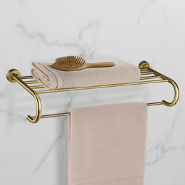 Plantex 304 Grade Stainless Steel 24 inch Towel Rack for Bathroom/Towel Stand/Hanger/Bathroom Accessories - Daizy (Antique)
