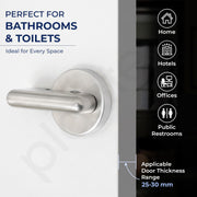 Plantex Bathroom Indicator Lock/Stainless Steel Indicator Deadbolt for Home/Toilet Partition Door Lock/Round Indicator Bolt Bathroom - Pack of 1 (Matt)
