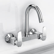 Plantex Sink Mixer Tap Hot and Cold with 360Ã‚Â° Swivel Spout/Mixer Tap for Kitchen with Wall Flange and Teflon Tape/Kitchen Sink Tap (Celesiya-1248)