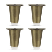 Plantex Heavy Duty Stainless Steel 3 inch Sofa Leg/Bed Furniture Leg Pair for Home/Furniture Sofa Legs for Table/Sofa Support Legs/Sofa Furniture Leg (Brass Antique) Set of 4 Pcs