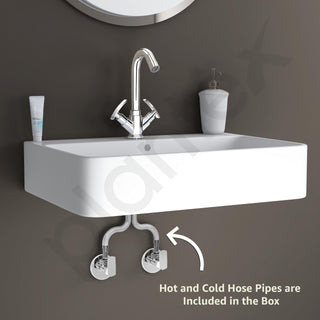 Plantex Wash Basin Tap with High Arch 360° Swivel Spout/Basin Mixer Tap with Water-Saving Aerator with Teflon Tape-(SMR-1260-Chrome)