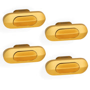 Plantex Knobs for Drawer/Drawer Knobs/Oval Knob for Cabinets/Drawer Handle/Pull-Push Knob for Kitchen/Bedroom Drawers - Pack of 4 (SH-432, Gold & Gold Matt)