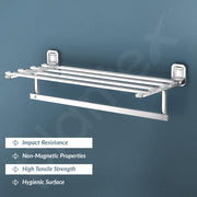 Plantex Stainless Steel 304 Grade Bathroom Towel Holder/Towel Rack/Cloth Hanger/Towel Bar/Bathroom Accessories (24-inch) Chrome