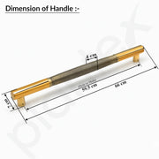 Plantex Main Door Handle/Stainless Steel & Aluminium Door Handle/600mm Pull-Push Handle for Home/Office/Hotel - Pack of 1 (DTMD-411, Brass Antique & Gold)