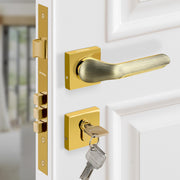 Plantex Triple Security Door Lock for Home/Main Door Lock Set with 3 Years of Warranty/Mortise Lock for Door with Brass Lock Body & Cylinder (7121 - PVD Gold & Brass Antique)