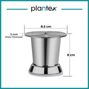 Plantex Heavy Duty Round 3 inch Spare Sofa Legs for Bed Furniture/Sofa Legs for Furniture Fitting/Table Legs/Sofa Leg Set of 4 pcs (Chrome)