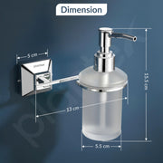 Plantex 304 Grade Stainless Steel Liquid Soap Dispenser/Shampoo Dispenser/Hand Wash Dispenser/Bathroom Accessories - Pack of 1, Squaro (Chrome)
