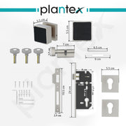 Plantex Heavy Duty Door Lock/Main Door Mortise Lock Handle/Handle Set for Home/Office/Door Accessories - (PT-011, Satin & Black)
