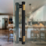 Plantex Heavy Duty Main Door Handle/15 Inch Door Handle for Main Door/Pull-Push Door Handle for Home/Office/Hotel - Pack of 1 (S-607-Black and Wood) - 3 Years Warranty