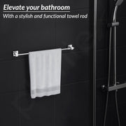 Plantex 304 Grade Stainless Steel 24 inchTowel Hanger/Holder for Bathroom/Single Towel Rod/Towel Bar/Towel Stand/Bathroom Accessories - Splash (Chrome)
