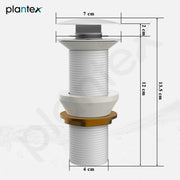 Plantex Pure Brass Waste Coupling 5 Inch/ Waste Coupling for Wash Basin/Coupling for Drain Out let System Full Thread (Glossy White - Pack of 1)
