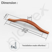 Plantex Cabinet Handle/128mm Handle for Drawer/Wardrobe/Kitchen Handle/Pull-Push Handle for Home/Office - Pack of 1 (Rose Gold)