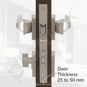 Plantex Mortise Handle Lock for Main Door/Premium Door Lock Set for Home with 3 Years Warranty (Chrome & Satin)