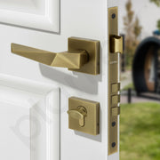 Plantex Mortise Door Lock for Home/Main Door Lock Set/Mortice Lock Handleset with 3 Brass Keys & Cylinder - 3 Years of Warranty (7129, Brass Antique)