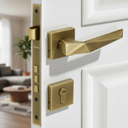 Plantex Mortise Door Lock for Home/Main Door Lock Set/Mortice Lock Handleset with 3 Brass Keys & Cylinder - 3 Years of Warranty (7129, Brass Antique)
