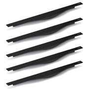 Plantex Profile Handle for Kitchen Cabinet/12 Inch Aluminium Drawer Profile Handle/Wardrobe Pull Handle for Home/Office/Hotel - Pack of 5 (Black)