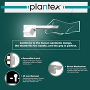 Plantex Triple Security Door Lock for Home/Main Door Lock Set with 3 Years of Warranty/Mortise Lock for Door with Brass Lock Body & Cylinder (7066 - Chrome & Satin White)