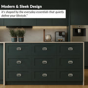 Plantex Rajwadi Drawer Kadi/Drawer Handle/Kadi for Drawers/Pull-Push Kadi for Home/Office Cabinet - Pack of 3 (Satin White)