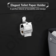 Plantex Toilet Paper Holder for Bathroom/304 Grade Stainless Steel Tissue Paper Roll Holder/Bathroom Accessories - Pack of 1 (PM-2410, Chrome)