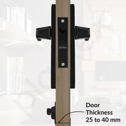 Plantex Heavy Duty Door Lock ÃƒÂ¢Ã¢â€šÂ¬Ã¢â‚¬Å“ Bathroom Door Lock/Mortise 8inch Keyless Plate Handle Set for Home/Bathroom/Store Room/Balcony/Office with Baby Latch (8126, DC-Black & Z-Black)