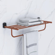 Plantex 304 Grade Stainless Steel 24 inch Towel Rack/Towel Rod for Bathroom/Napkin Hanger for Bathroom - Parv (Rose Gold & Black)