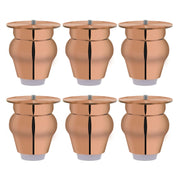 Plantex 3 Inch Sofa Legs for Bed Furniture/Sofa Legs for Table/Sofa Support Legs with Rubber Grip (Rose Gold, 6 Pcs)