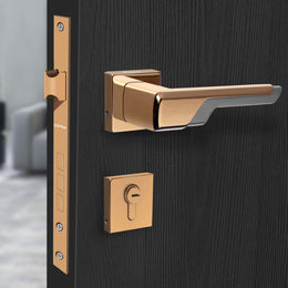 Plantex Premium Door Lock with 3 Years of Warranty/Main Door Lock for Home/Mortise Lock Set for Home (7093 - Pvd Choco & Satin Black Matt)