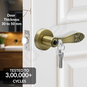 Plantex Premium Mortise Door Lock/Door Lock for Home/Main Door Lock Set with 3 Computerise Keys - (Brass Antique)