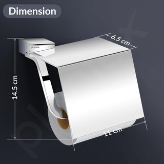Plantex Super Brass Toilet Roll Holder for Bathroom/Tissue Roll Holder for Washroom/Toilet Paper Holder for Bathroom Accessories - Arrete (Chrome)