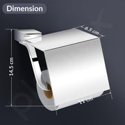Plantex Super Brass Toilet Roll Holder for Bathroom/Tissue Roll Holder for Washroom/Toilet Paper Holder for Bathroom Accessories - Arrete (Chrome)